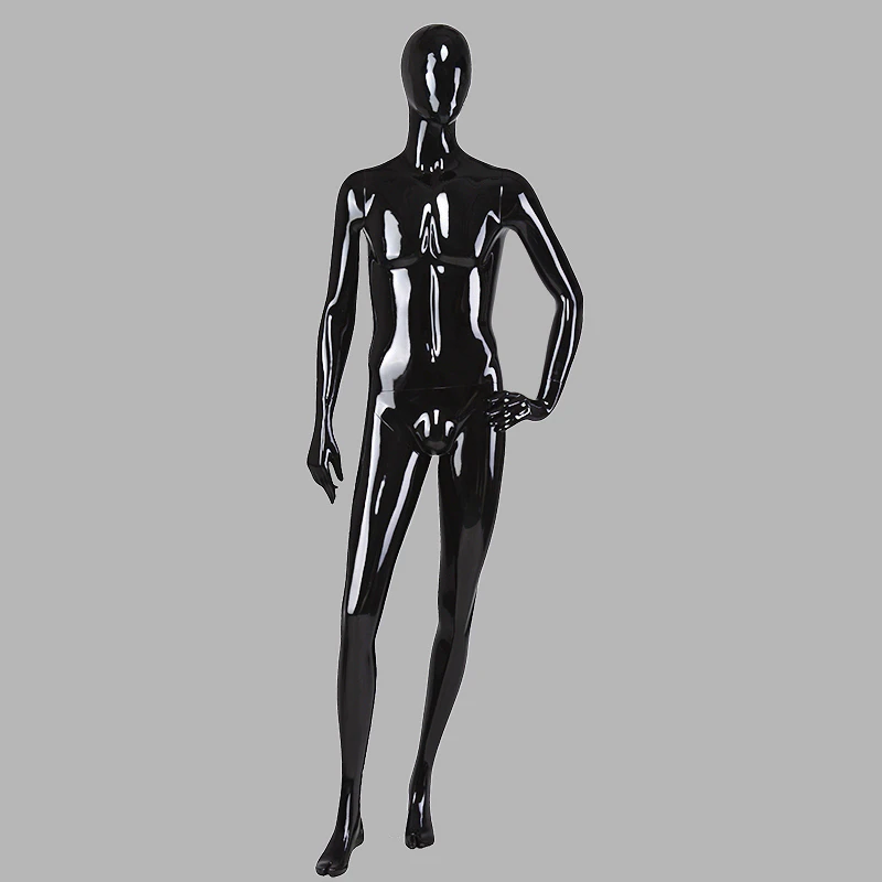 70-S3 Glossy black mannequin men fiberglass male business suit clothes mannequin