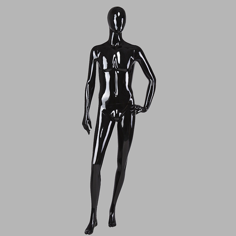 70-S3 Glossy black mannequin men fiberglass male business suit clothes mannequin