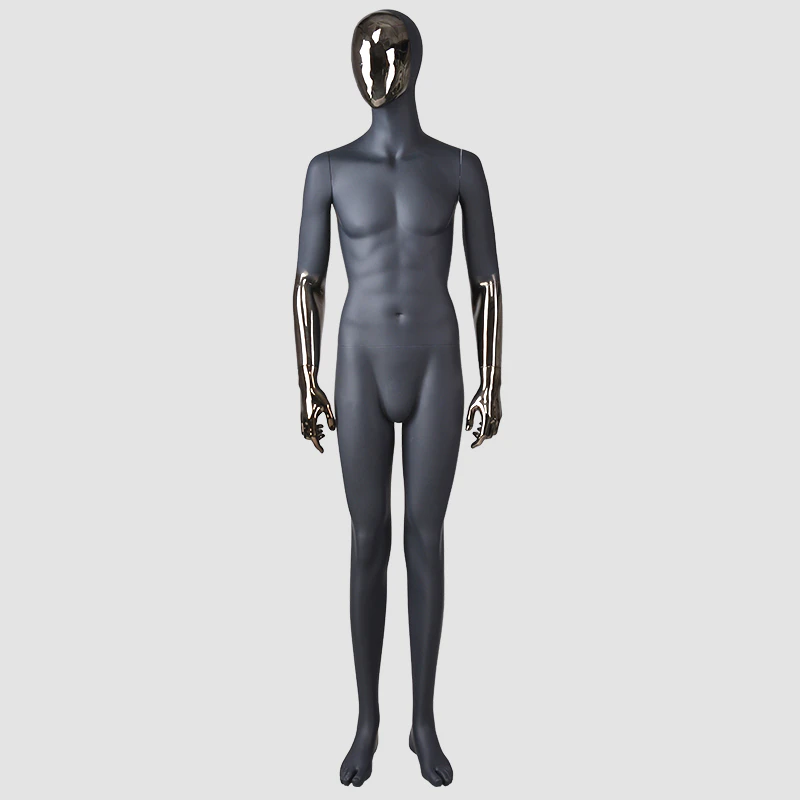 FJ-1 High end Euro fashion design plastic black male full body mannequin for window display