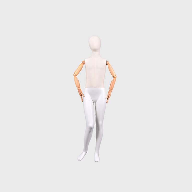 Child dress form mannequin full body with wooden arms