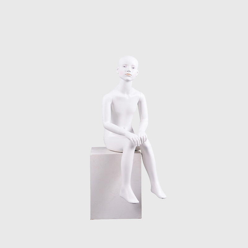 Make up kids mannequin realistic sitting boy mannequin