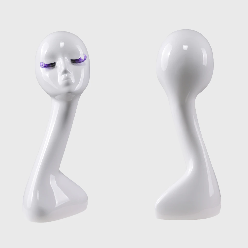 Female long neck mannequin head with eyelsh