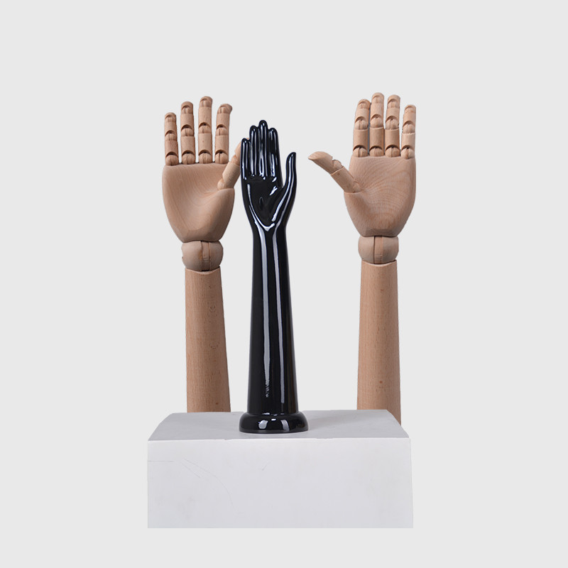 Articulated wood mannequin store display mannequin hand model for gloves