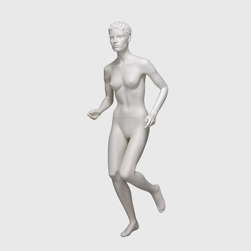 White sport action mannequin muscle female
