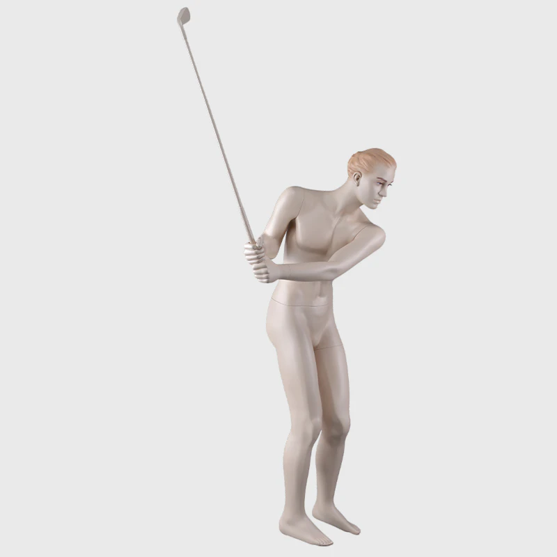 Lifelike male mannequin makeup golf mannequin