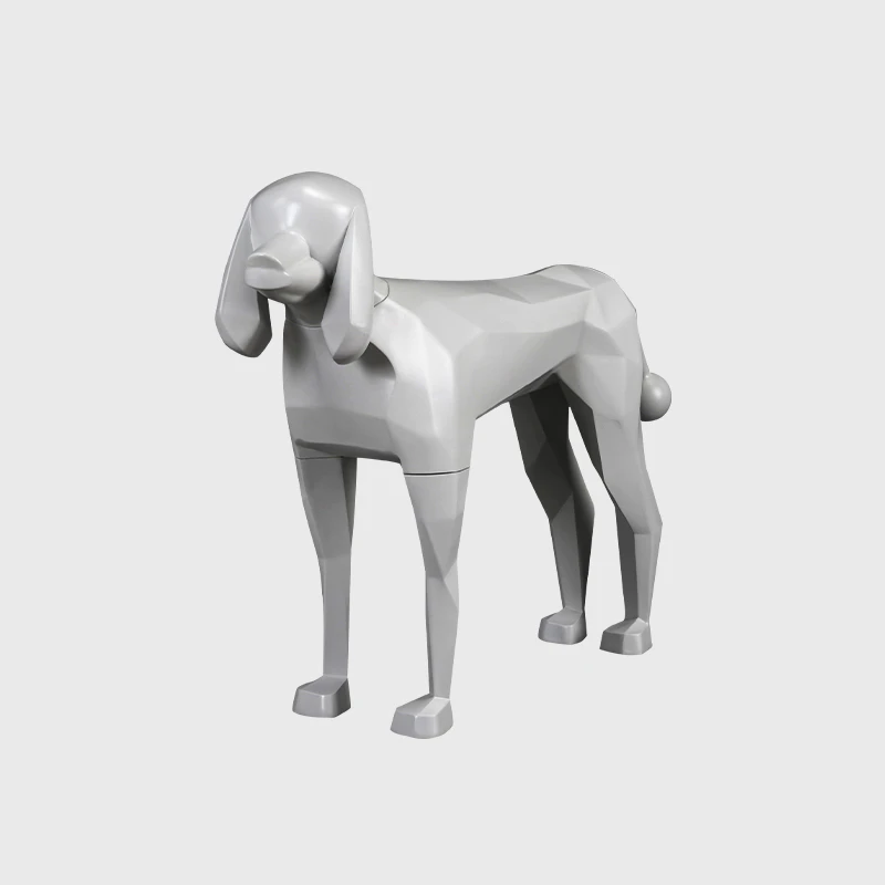 Grey fiberglass animal model animal manikin dog