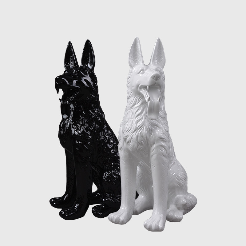 Fierglass dog mannequin model display