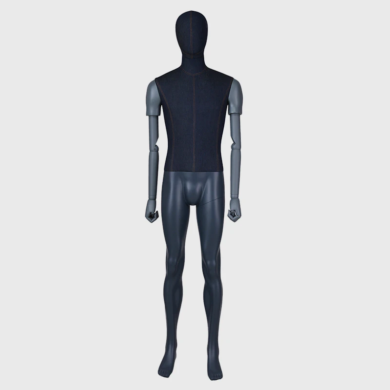 Store new design mannequins male black mannequin full body