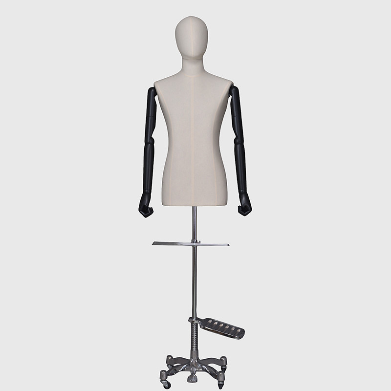 Male mannequin display dress form half mannequin with head
