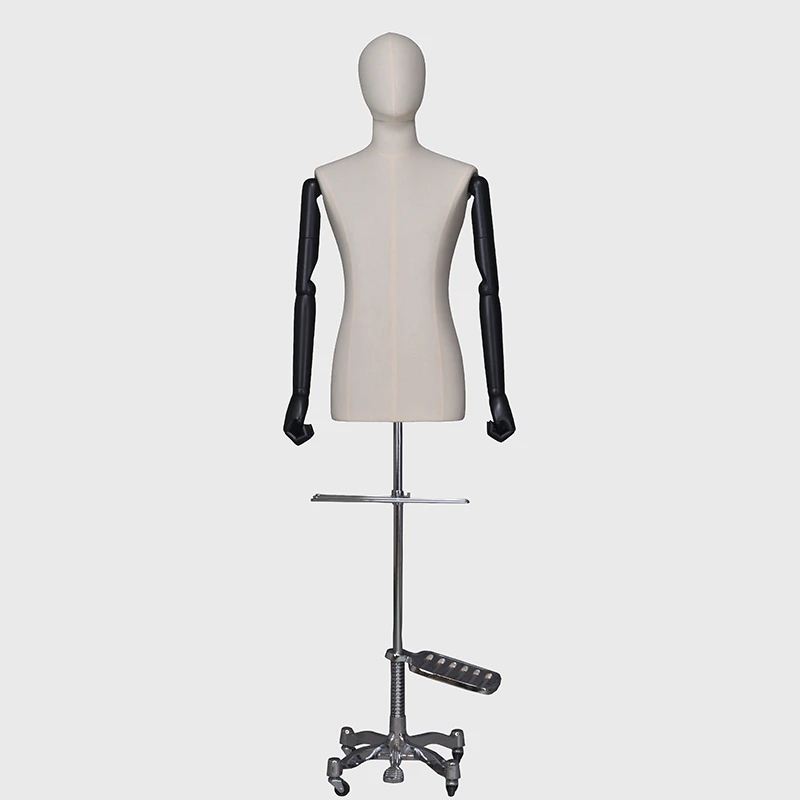 Male mannequin display dress form half mannequin with head