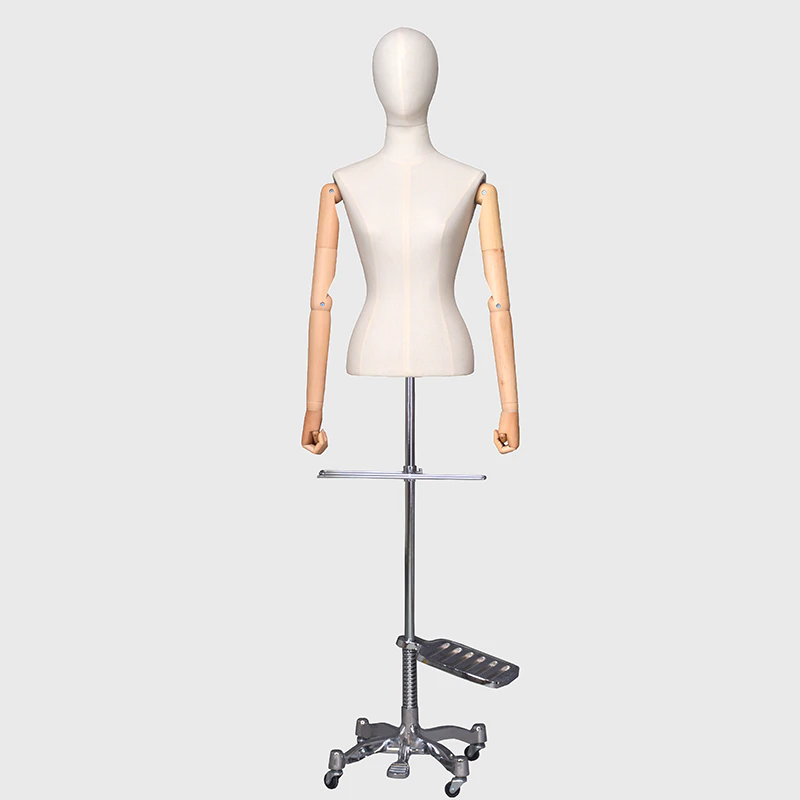 Brand new abric dummy adjustable arms dress form mannequin female