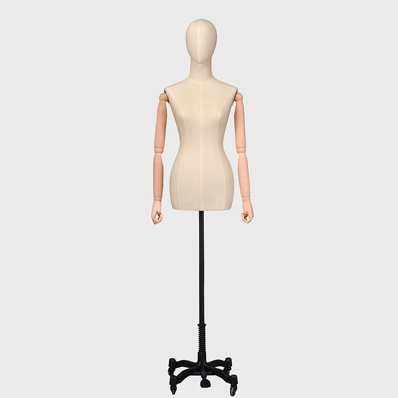 New design fabric covered female mannequin torso dress form for sale cheap