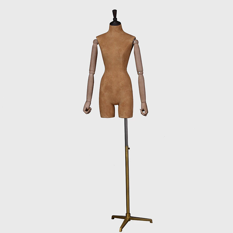 Dress form wholesale articulated arms mannequin wooden arms female mannequin