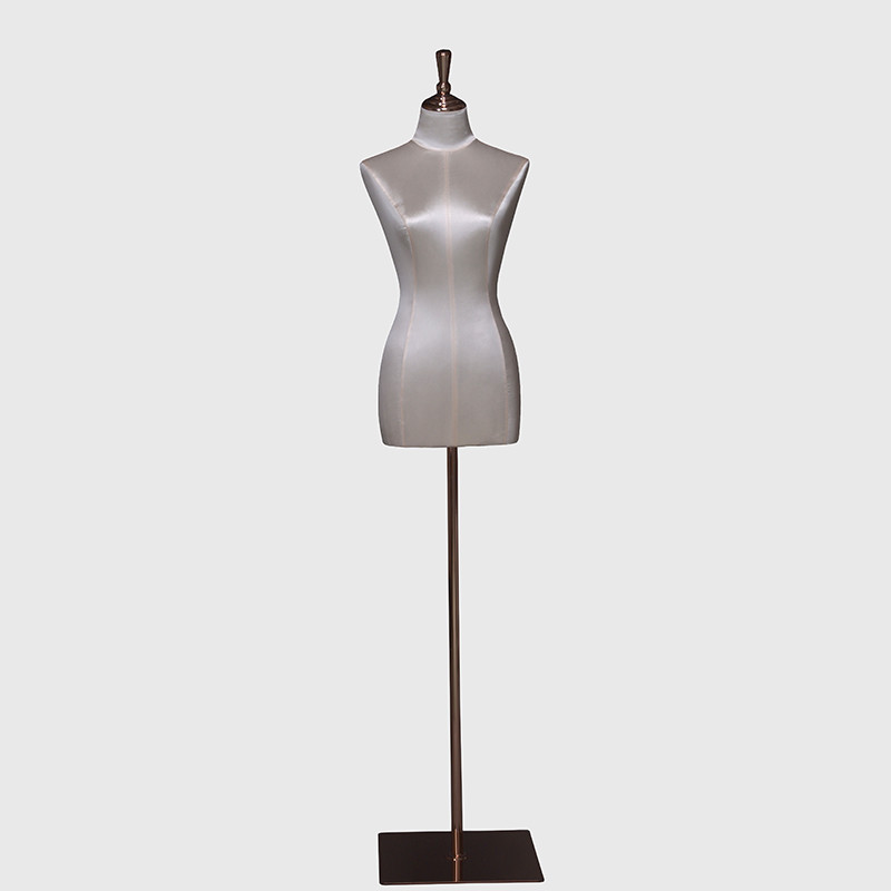 Half body female dress form fabric covered torso mannequins