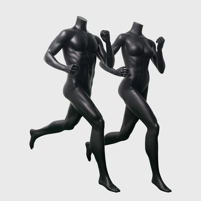 Muscle black female and male mannequin headless sports atlletic mannequin